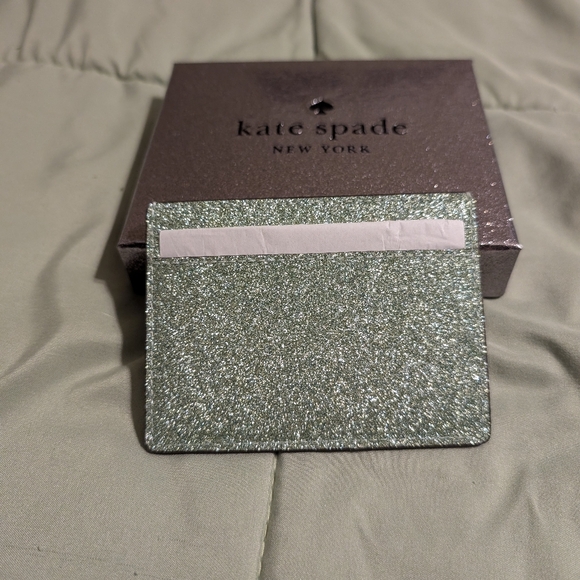 Kate Spade Silver Glitter Card Case - Picture 6 of 7